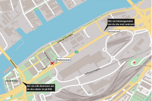 Karta över avstängningen av Kämpegatan 6 till 12 december 2020