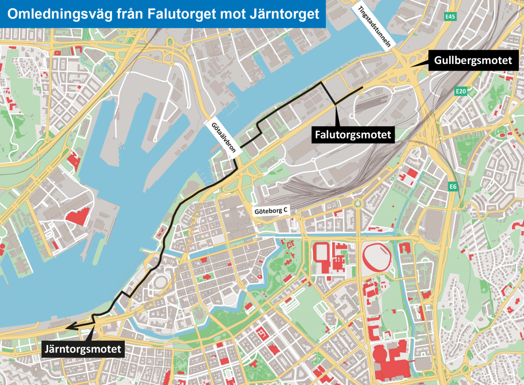 E45 I Centrala Göteborg Stängs Under Två Helger - Trafik Göteborg ...