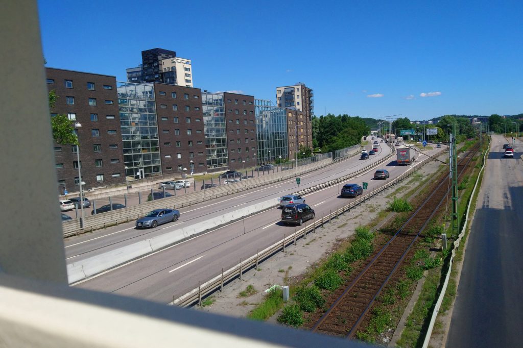 Trafik på Lundbyleden vid Brantingsmotet