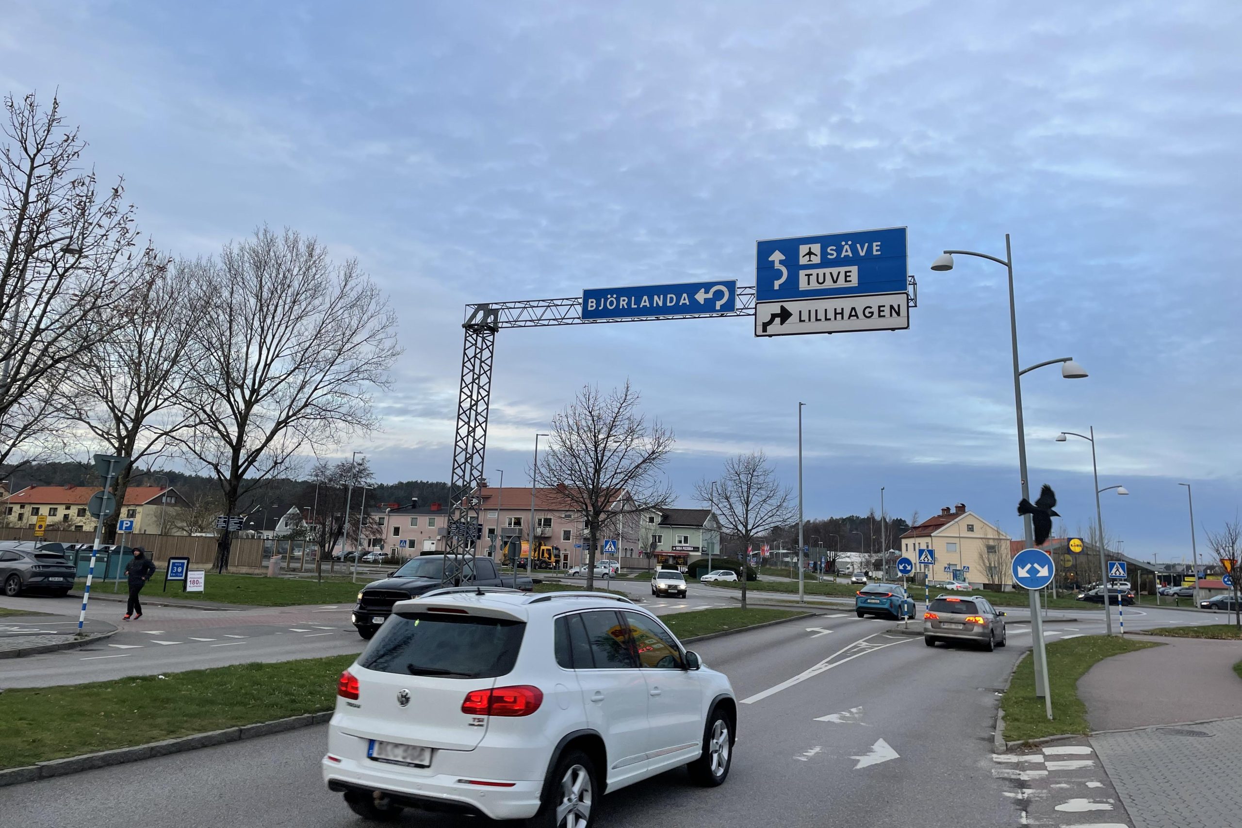 Trafik på Lundbyleden vid Brantingsmotet