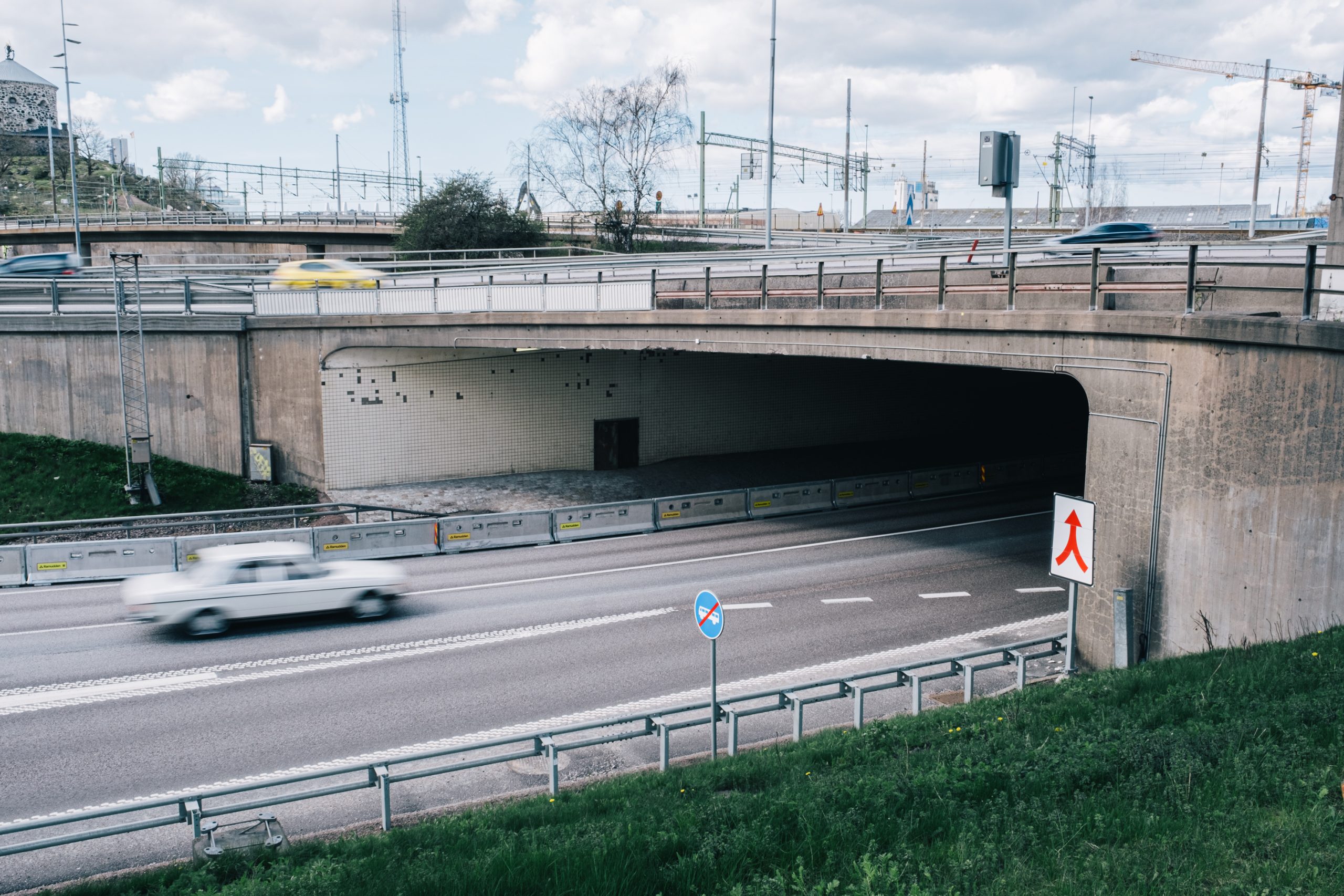 Tjörnbron fotograferad med drönare ovanifrån