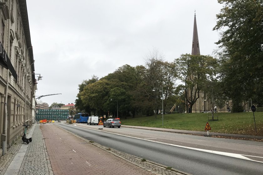 Den 1 oktober stängs Sprängkullsgatan vid Hagakyrkan.