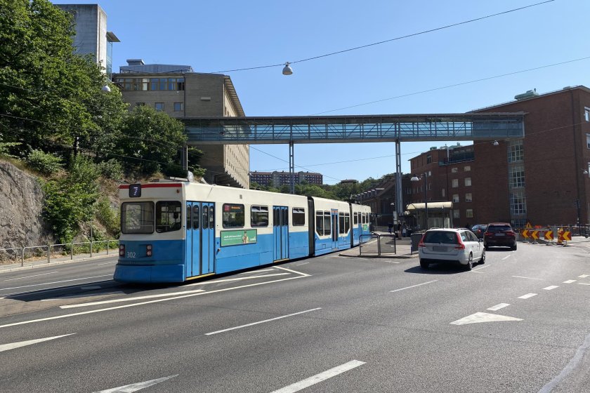 På grund av ett spårarbete ersätts spårvagnstrafiken vid Sahlgrenska av bussar.