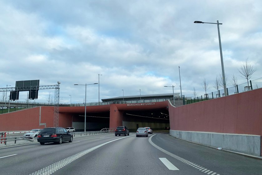 Natten den 21-22 februari stängs Marieholmstunneln i båda riktningar för tunneltvätt.
