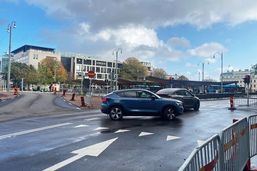 Från den 14 oktober går det inte längre att köra från Bergslagsgatan till Åkareplatsen via Nils Ericsonsgatan.