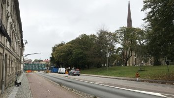 Sprängkullsgatan stängs vid Hagakyrkan