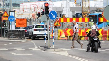 Flera trafikstopp på Nils Ericsonsgatan